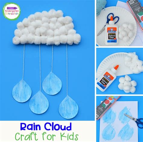 Rain Cloud Craft for Kids - FREE Template