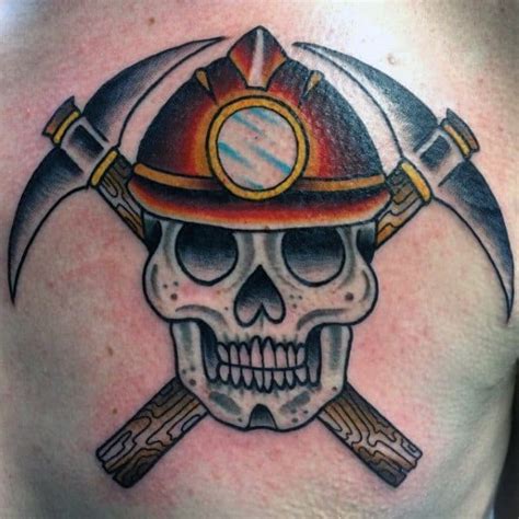 40 Coal Mining Tattoos For Men - Miner Design Ideas