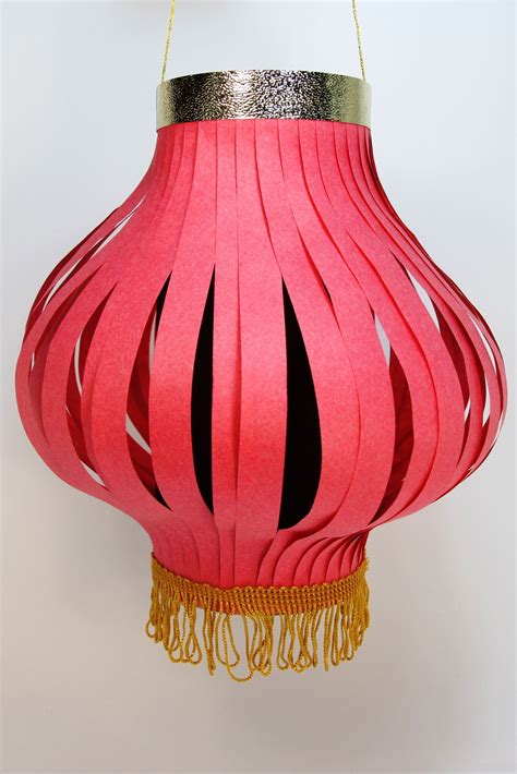 Chinese Lantern with Gold Trimmings and Fringed Edges