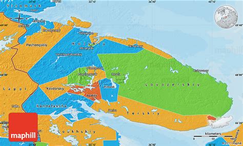 Political Map of Murmansk Oblast