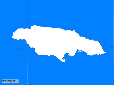 Jamaica Outline Map - A Learning Family