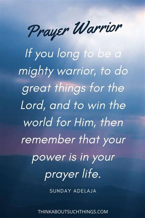 14 Powerful Prayer Warrior Quotes That Will Inspire | Think About Such ...