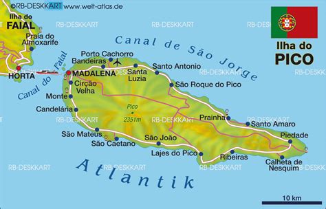 Mapa Da Ilha Do Pico