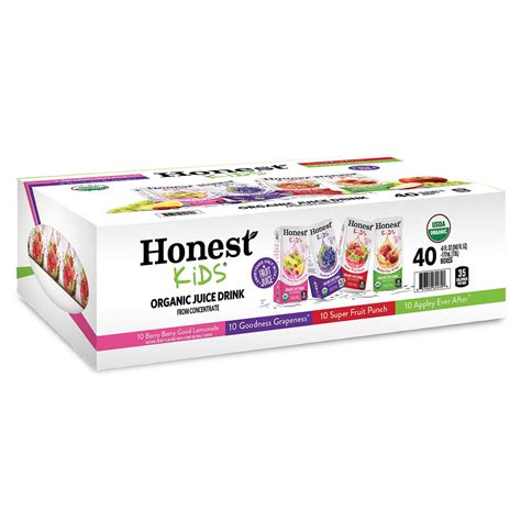 Honest Kids Organic Juice Drink Variety Pack (6 oz. boxes, 40 pk ...