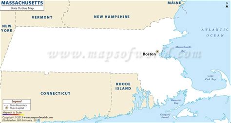 Blank Map of Massachusetts | Massachusetts Outline Map