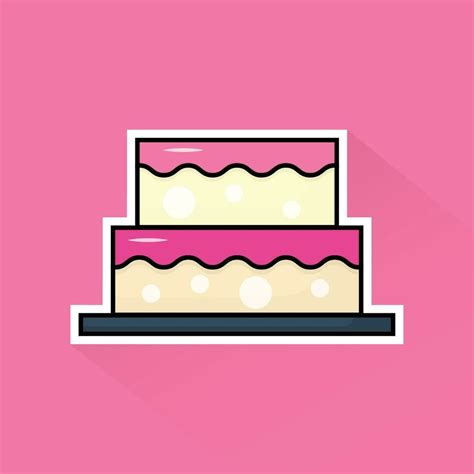 Illustration Vector of Pink Cake in Flat Design 25433497 Vector Art at ...