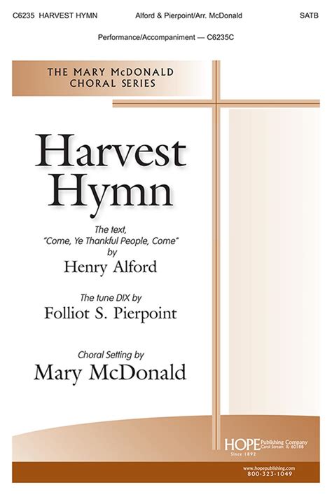 HARVEST HYMN-MCDO-SATB - Hope Publishing Company