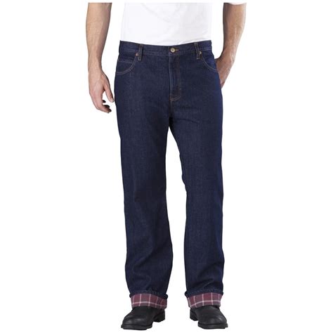 Men's Dickies Relaxed Straight Fit Flannel-lined Jeans - 421159, Jeans ...