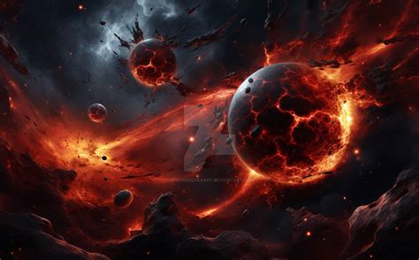 3d Galaxy in Fire Planet Wallpapers by SereneSierraArt on DeviantArt