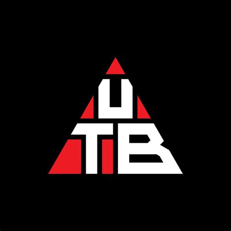 UTB triangle letter logo design with triangle shape. UTB triangle logo ...