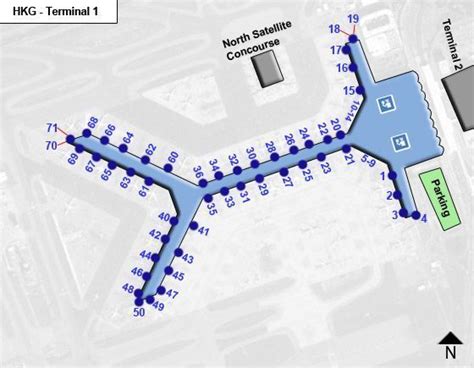 Hong Kong Airport HKG Terminal 1 Map