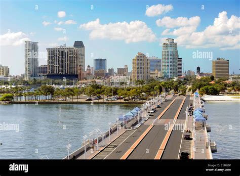 Downtown St Petersburg Florida Skyline viewed from the iconic Pier ...