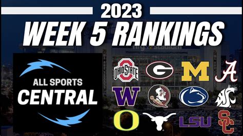 2023 Week 5 College Football Rankings! - CFB Top-25 - YouTube