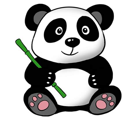 How to Draw A Panda - Easy Drawings & Sketches Cute Cartoon Panda