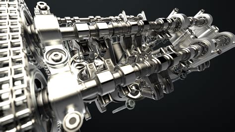 W8 Engine Working Animated 3D model animated rigged | CGTrader