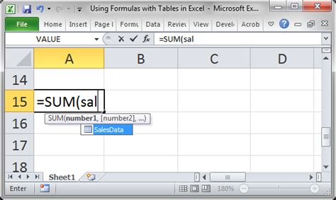 Using Formulas with Tables in Excel - TeachExcel.com