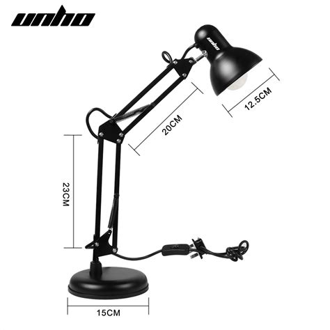 Super Bright Swing Arm Desk Lamp Clamp on Table Light with Metal Clip ...