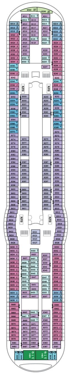 Mariner of the Seas Deck plan & cabin plan