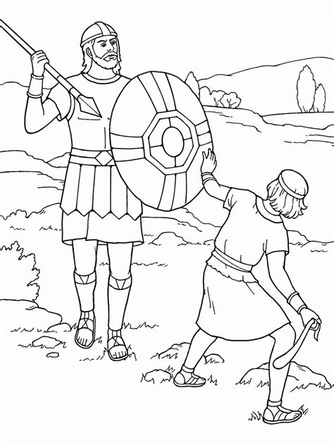 Free Printable Coloring Pages David And Goliath - Coloring Home