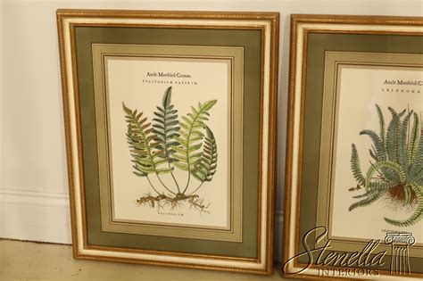 F31652EC: Set Of 3 Vintage Custom Framed & Matted Botanical Prints ...