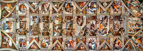 Sistine Chapel Ceiling Paintings - Michelangelo painting the ceiling of ...