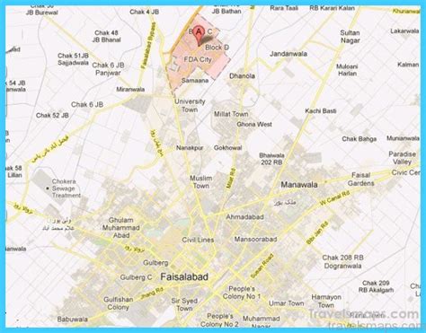 Map of Faisalabad - TravelsMaps.Com