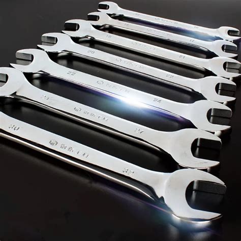 6 24mm High Quality Double Ended Open End Wrenches Activities Ratchet ...