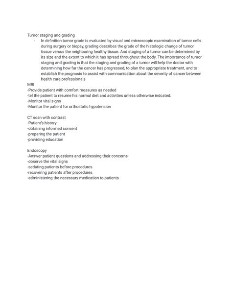 Tumor staging and grading - And staging of a tumor can be determined by ...