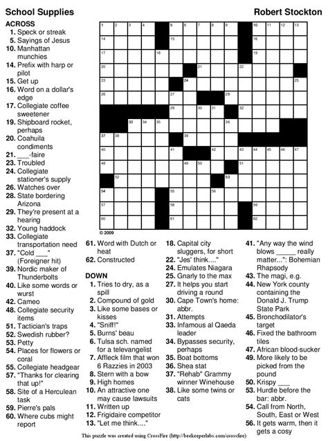 Free Printable Crossword Puzzles Medium Difficulty - Free Printable