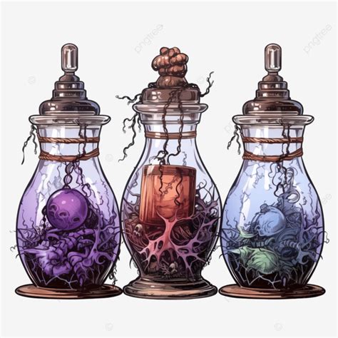 Witch Apothecary Jars Magic Potions Halloween Decoration, Halloween ...