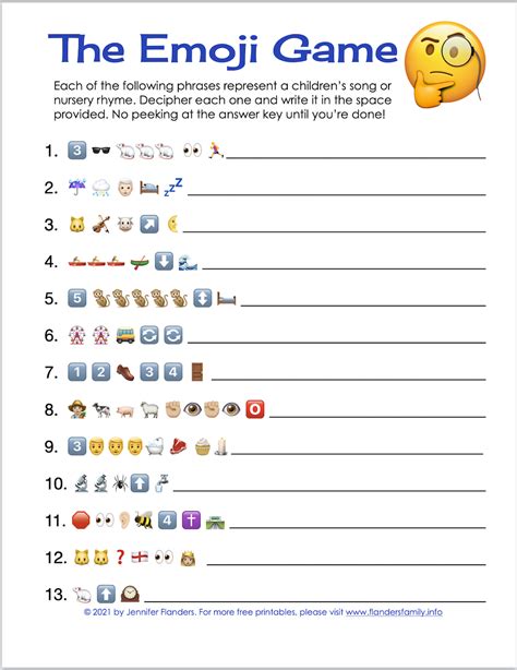 Free Printable Emoji Game | Emoji games, Emoji messages, Emoji quotes