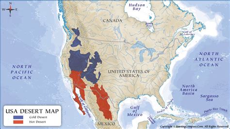 US Desert Map, Deserts in United States