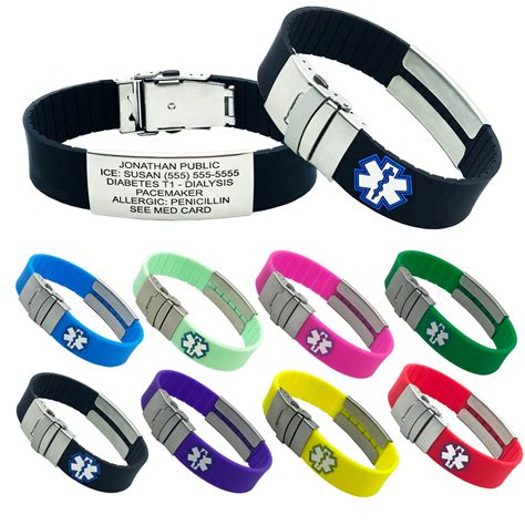 Medical Alert Bracelet – Sport Style: Includes Medical ID Wallet Card ...