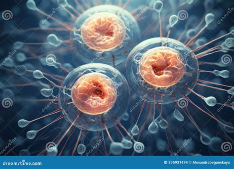 Cell Division during Mitosis Under a Microscope Stock Illustration ...