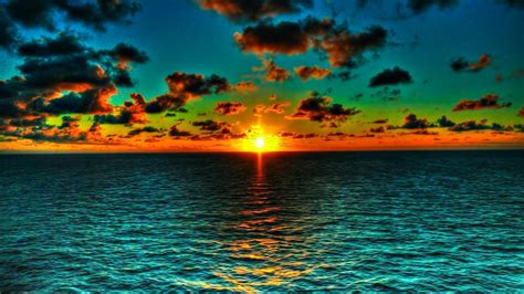 Blue Ocean Sunset Wallpapers - Top Free Blue Ocean Sunset Backgrounds ...