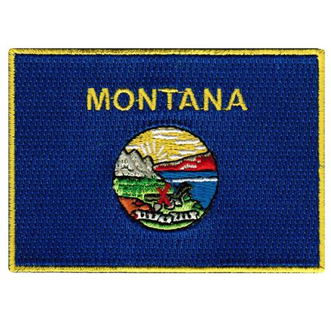 MONTANA STATE Flag PATCH Iron-on Embroidered Applique Top Quality - Etsy