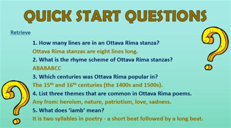 Ottava Rima - Knowledge Organiser and Whole Class Reading Session ...