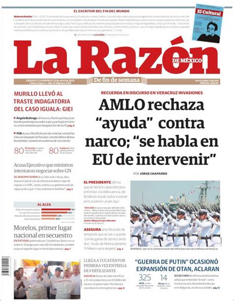 Newspaper La Razón (Mexico). Newspapers in Mexico. Today's press covers ...