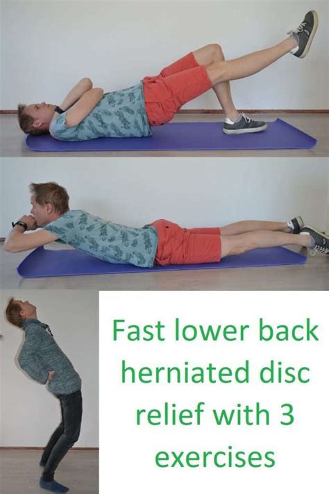 Herniated disk in lower back causes and relief with 3 exercises