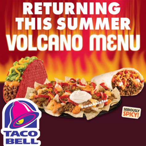 Taco Bell Is Bringing Back Its Volcano Menu and Lava Sauce - Spicy Food ...