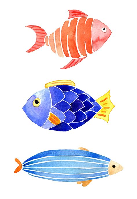 Watercolor Print | Watercolor fish, Fish drawings, Fish illustration