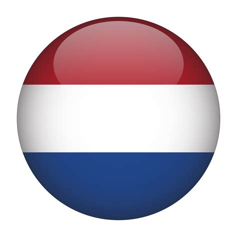 Netherlands 3D Rounded Flag with Transparent Background 15089221 PNG