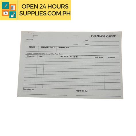 Business Form -A5 portrait 2-ply (50sheets x 2) Purchase Order ...