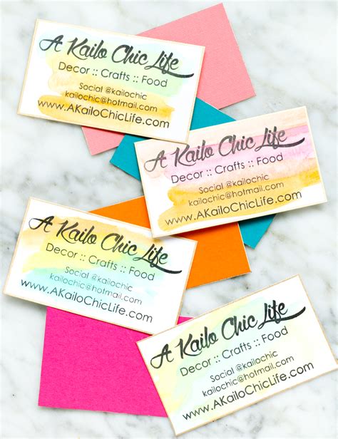 DIY It - Watercolor Business Cards - A Kailo Chic Life