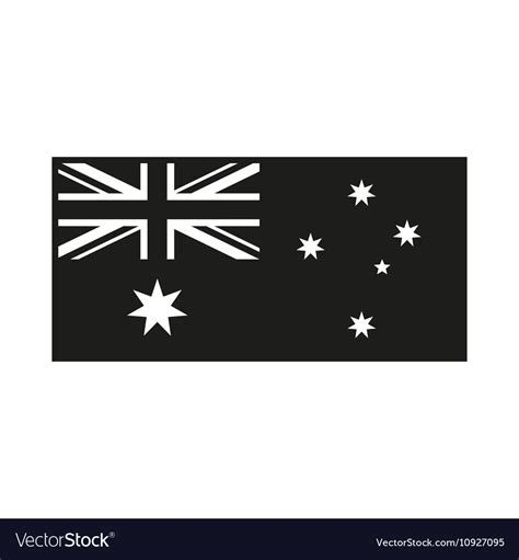 Australia flag on white background Royalty Free Vector Image