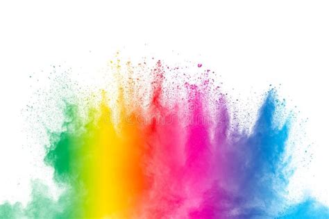 Colorful powder explosion on white background abstract pastel color ...