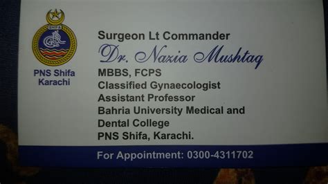 Gynecologist Appointment & Fees in PNS Shifa Karachi