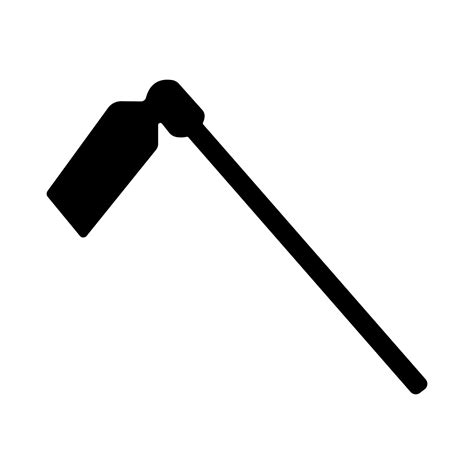 Hoe Silhouette, Grub Hoe Manual Garden Cultivator Tool Illustration ...