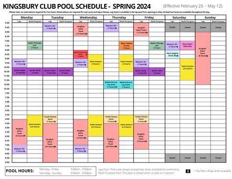 Pool Schedule & Rules