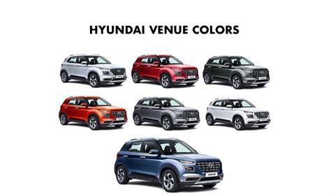 Hyundai Venue Colors: Red, White, Silver, Blue, Orange, Stardust, Deep ...